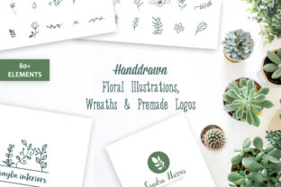 Download Floral Illustrations, Wreaths & Premade Logos - Floral illustrations Collection