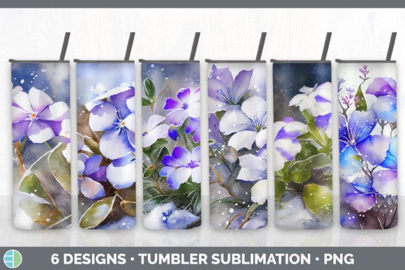 Download Snowy Periwinkle Tumbler Sublimation Bun - Premium Bundle