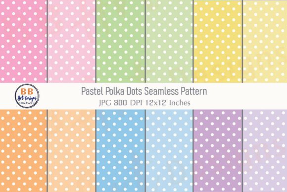 Download Pastel Polka Dots Seamless Pattern Paper - Pastel Collection
