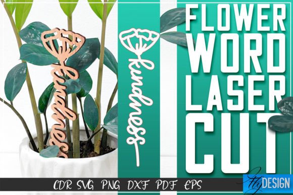 Download Flower Word Laser Cut SVG | Flower Decor - Flower decor Collection