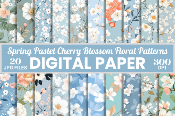 Download Spring Pastel Cherry Blossom Patterns - Pastel Collection