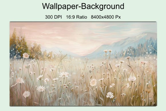 Download Pastel Meadow with Wildflowers Landscape - Pastel Collection