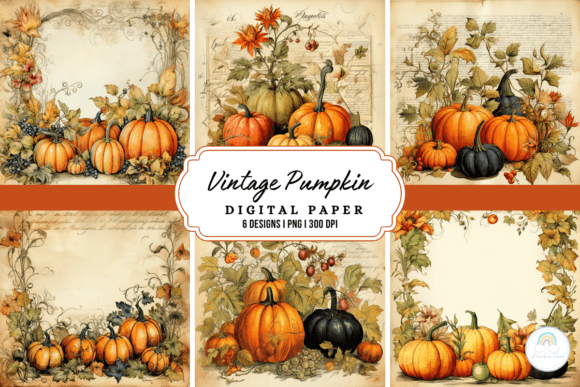Download Vintage Pumpkin Fall Background - Fall background Collection