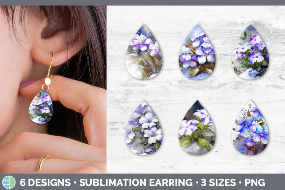 Download Snowy Periwinkle Teardrop Earring | Subl - Premium Resources