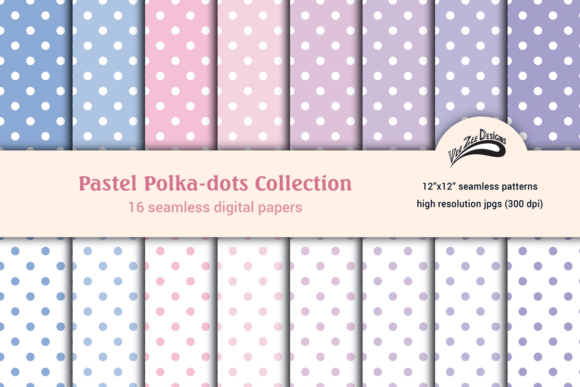 Download Pastel Polka Dots Digital Paper Bundle - Pastel Collection