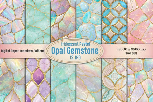 Download Iridescent Pastel Opal Gemstone Bundle - Pastel Collection