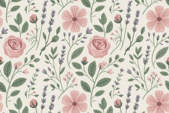 Download Pastel Botanical Paper Pattern Design - Pastel Collection