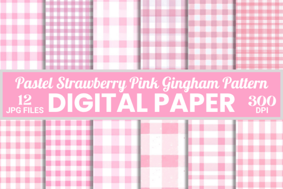 Download Pastel Strawberry Pink Gingham Pattern - Pastel Collection